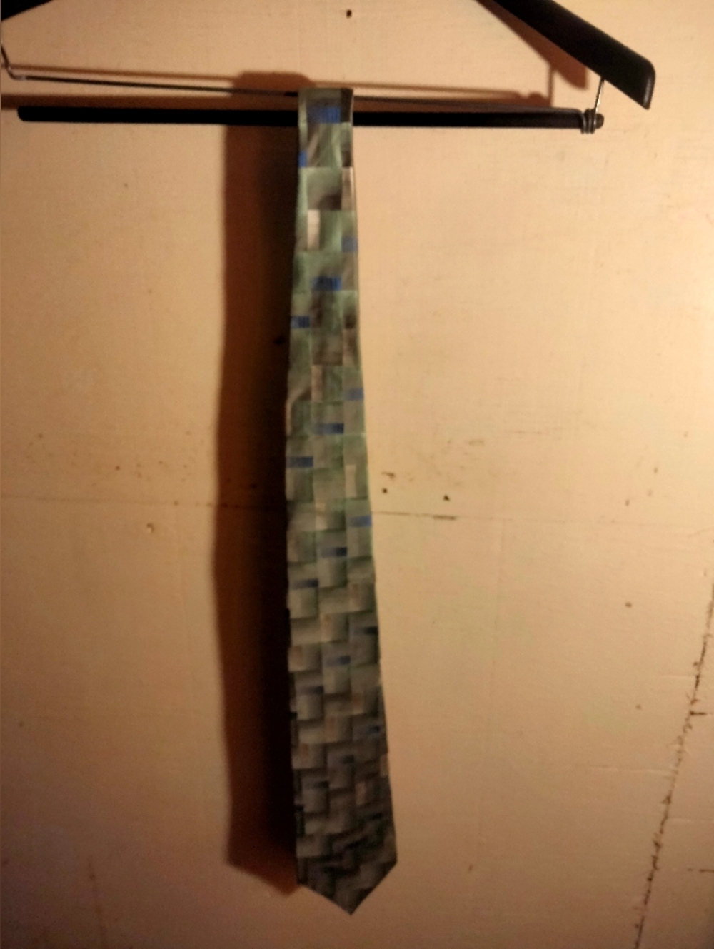 Alfani Patterned Green and Blue Men's Silk Tie